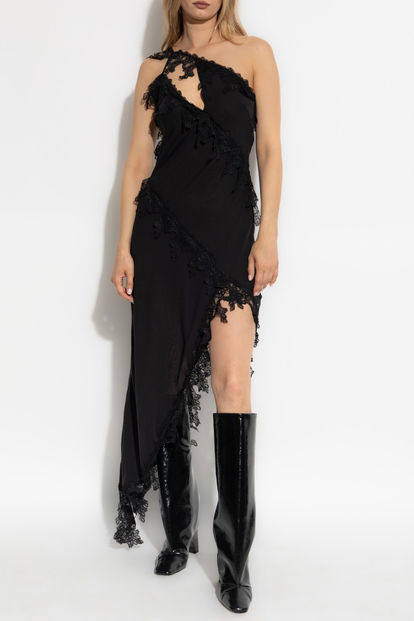 Black Dress with lace inserts Blumarine - Vitkac Canada